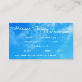 フローラピンクダリアフラワー曇り青空マッサージ 名刺 (裏面)