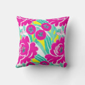 フローラピンクトマートピンクアクアパターン クッション (裏面)