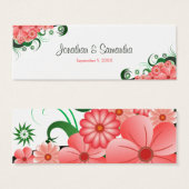 フローラピンクハイビスカス結婚式の引き出物またはメッセージカード (正面&裏面)