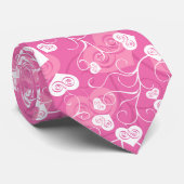 フローラピンクハートバレンタイン ネクタイ (ロール)