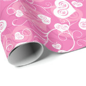 フローラピンクハート ラッピングペーパー (ロールコーナー)