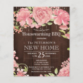 フローラピンクバジェット引っ越し祝いパーティーbbq招待 (正面)