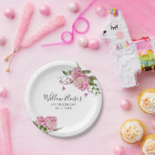 フローラピンクバースデーパーティー ペーパープレート (パーティー)