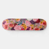 フローラピンクパターン スケートボード (横)