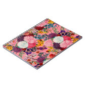 フローラピンクパターン ノートブック (左側)