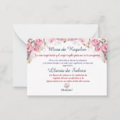 フローラピンクパリルヴィアデソブルキンセアニラ ノートカード (正面)