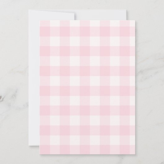 フローラピンクパーフェクト抹茶をテーマにしたブライダルシャワー 招待状 (裏面)