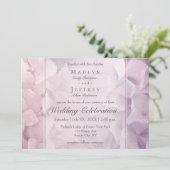 フローラピンクパープルアジサイ庭園の結婚式 招待状 (スタンド正面)