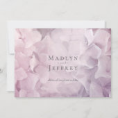 フローラピンクパープルアジサイ庭園の結婚式 招待状 (裏面)