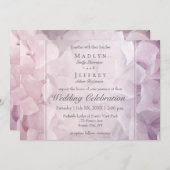 フローラピンクパープルアジサイ庭園の結婚式 招待状 (正面/裏面)