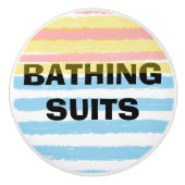 フローラピンクパープル水ストライプ色の名前セラミック セラミックノブ (正面)