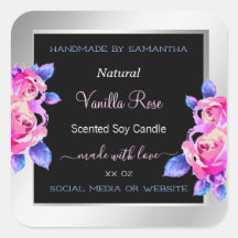 フローラピンクパープル銀製品の包装ラベル