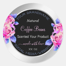 フローラピンクパープル銀製品の包装ラベル