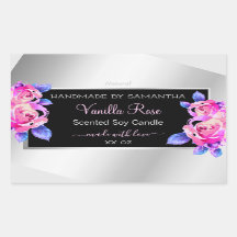 フローラピンクパープル銀製品の包装ラベル