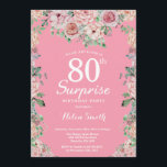 フローラピンクピニーズサプライズ80th誕生日 招待状<br><div class="desc">フローラ·ピンク·ピニーズは80誕生日目の女性招待状を驚かせる。水彩フローラフラワーピンクエレガントのバラと牡丹の花。大人の誕生日。ピンクの背景13.15.16.18.21.30.40.50.60.70.80.90.100.任意の年齢さらにカスタマイズするには、「クリックカスタマイズit」ボタンをクリックし、デザインツールを使用してこのテンプレートを変更してください。</div>