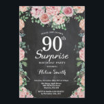 フローラピンクピニーズサプライズ90th誕生日 招待状<br><div class="desc">フローラ·ピンク·ピニーズは、女性向けの90番目の誕生日招待状を驚かせます。水彩フローラフラワーピンクエレガントのバラと牡丹の花。大人の誕生日。黒板の背景白黒：13.15.16.18.21.30.40.50.60.70.80.90.100.任意の年齢さらにカスタマイズするには、「クリックカスタマイズit」ボタンをクリックし、デザインツールを使用してこのテンプレートを変更してください。</div>