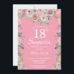 フローラピンクピニーズ18thサプライズ誕生日 招待状<br><div class="desc">フローラ·ピンク·ピニーズ18番目の女性用サプライズ誕生日招待状。水彩フローラフラワーピンクエレガントのバラと牡丹の花。大人の誕生日。ピンクの背景13.15.16.18.21.30.40.50.60.70.80.90.100.任意の年齢さらにカスタマイズするには、「クリックカスタマイズit」ボタンをクリックし、デザインツールを使用してこのテンプレートを変更してください。</div>