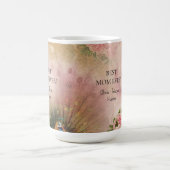 フローラピンクピーコ最高のクお母さん子供の母の日 コーヒーマグカップ (中央)