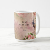 フローラピンクピーコ最高のクお母さん子供の母の日 コーヒーマグカップ (正面右)