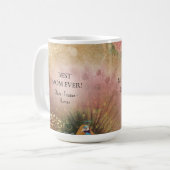 フローラピンクピーコ最高のクお母さん子供の母の日 コーヒーマグカップ (正面左)