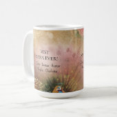 フローラピンクピーコ最高のックNANA子供母の日 コーヒーマグカップ (正面左)