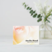 *~*フローラピンクピーチバラフラワー 名刺 (スタンド正面)