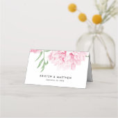 フローラピンクピーニーボホボタニカルエレガント プレイスカード (裏面)