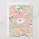 フローラピンクファームウォーターカラー招待状 招待状 (裏面)