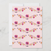 フローラピンクフェアリー1歳の誕生日 招待状 (裏面)