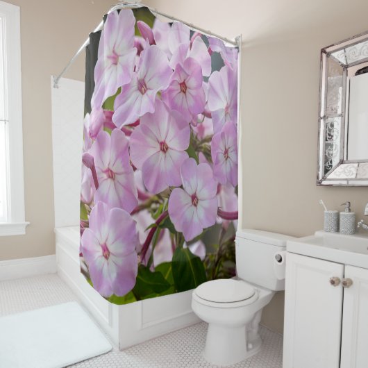 フローラピンクフロックス写真 シャワーカーテン (インサイチュ)