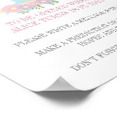 フローラピンクブルーパステル1stバースデータイムカプセル ポスター (角)