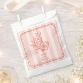 フローラピンクブーケストライプー結婚ズ フェイバーバッグ (クリップ留めされた状態)