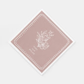 フローラピンクブーケ結婚ス スタンダードランチョンナプキン (角)