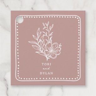 フローラピンクブーケ結婚ス フェイバータグ