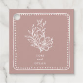 フローラピンクブーケ結婚ス フェイバータグ (正面)