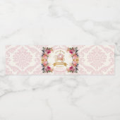 フローラピンクプリンセスキャリッジベビーシャワー ペットボトルラベル (シングルラベル)