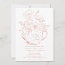 フローラピンクベビーは醸造ヴィンテージガールシャワー