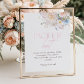 フローラピンクベビーシャワーゲームおしゃぶり狩り ポスター