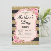 フローラピンクペニーズマザーズデイブランチ招待状 招待状 (スタンド正面)