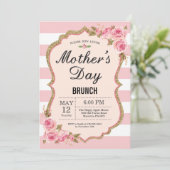 フローラピンクペニーズマザーズデイブランチ招待状 招待状 (スタンド正面)