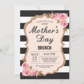 フローラピンクペニーズマザーズデイブランチ招待状 招待状 (正面)