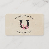 フローラピンクホースシューファームランチライディングインストラクター 名刺 (正面)