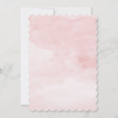 フローラピンクボウガールベビーシャワー 招待状 (裏面)