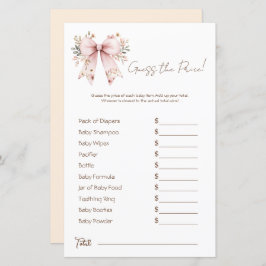 フローラピンクボウガール赤ちゃんシャワー価格推測