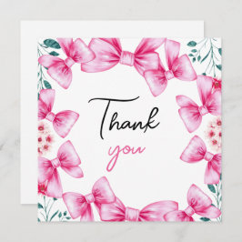 フローラピンクボウコケットスイーツ16誕生日 サンキューカード