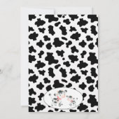 フローラピンクボウズ聖い牛の赤ちゃんシャワー 招待状 (裏面)