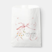 フローラピンクボウベイビーシャワーバッグ フェイバーバッグ (正面)