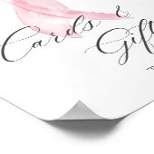 フローラピンクボウベビーの開花カードとギフト ポスター (角)