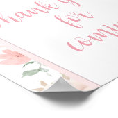 フローラピンクボウベビー開花有難う来う ポスター (角)