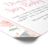 フローラピンクボウベビー開花Don't Sayベビー ポスター (角)